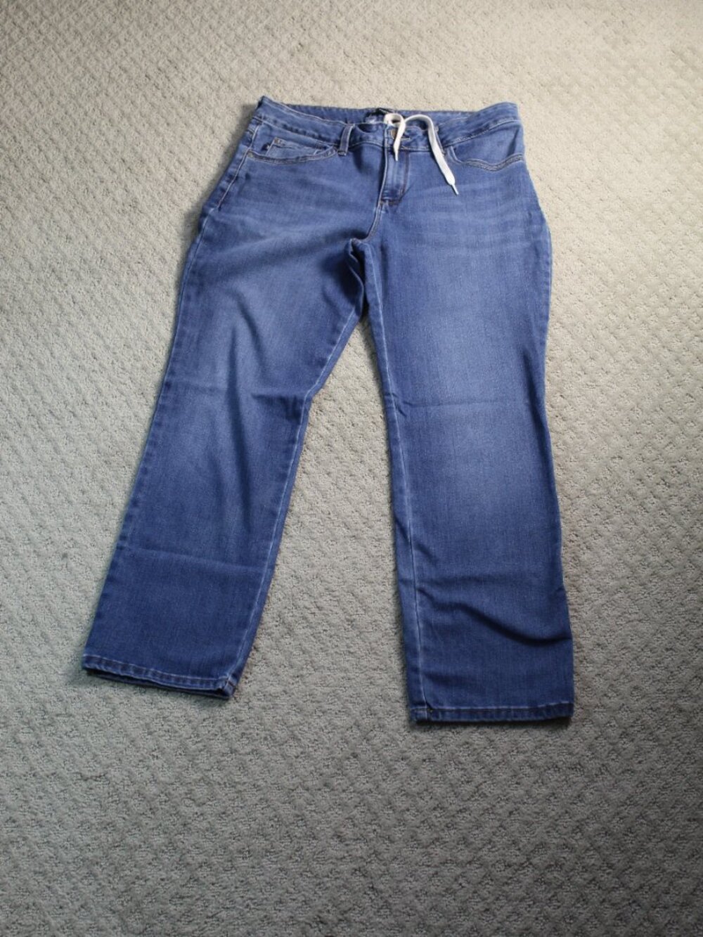 Lee Perfect Fit Size 12S (32"x28") Drawstring Medium Wash Mid Rise Blue Jeans